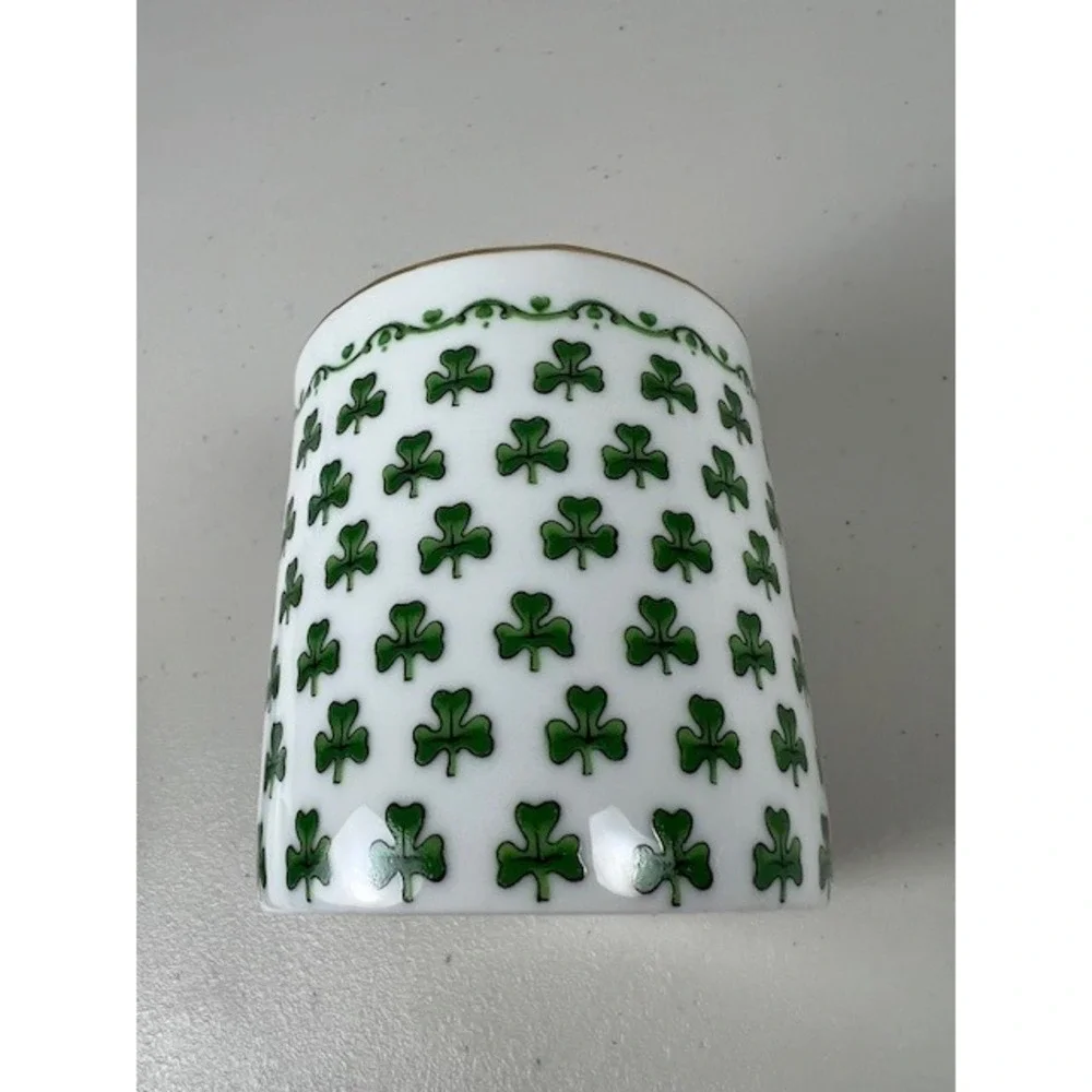 Parma by AAL Shamrock Clover Porcelain Demitasse Cup and Saucer Set Japan A-1163